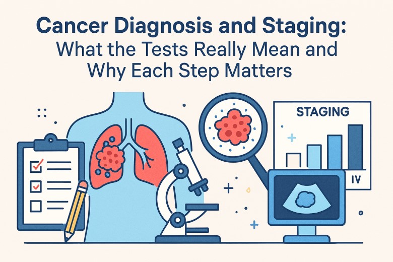 Diagnóstico e estadiamento do cancro: O que os testes realmente significam e por que cada passo é importante Diagnóstico e estadiamento do cancro: O que os testes realmente significam e por que cada passo é importante
